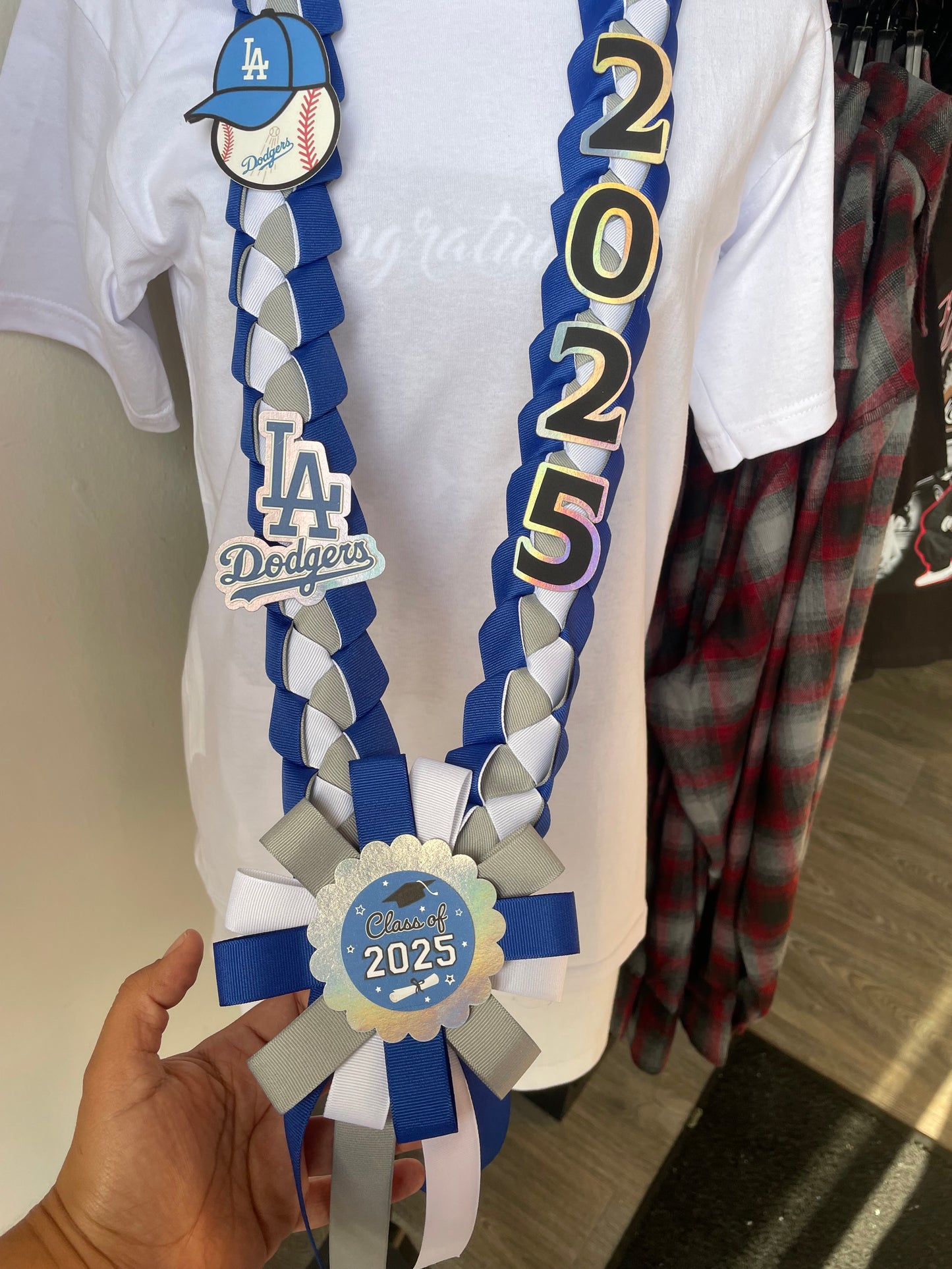 Graduation Lei Blue/Grey/White 2026