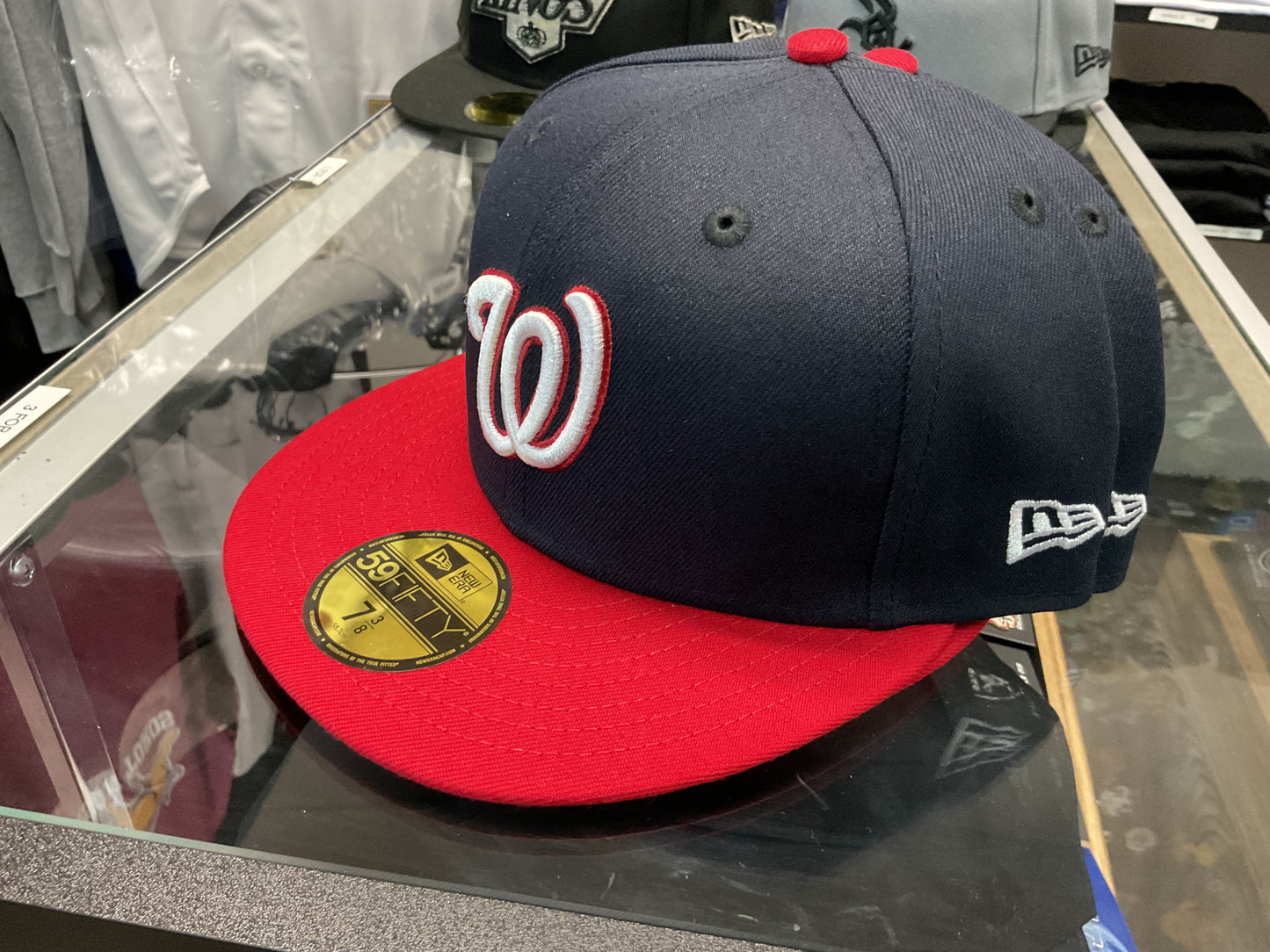 NEW ERA WASHINGTON NATIONALS NAVY BLUE & RED FITTED HAT
