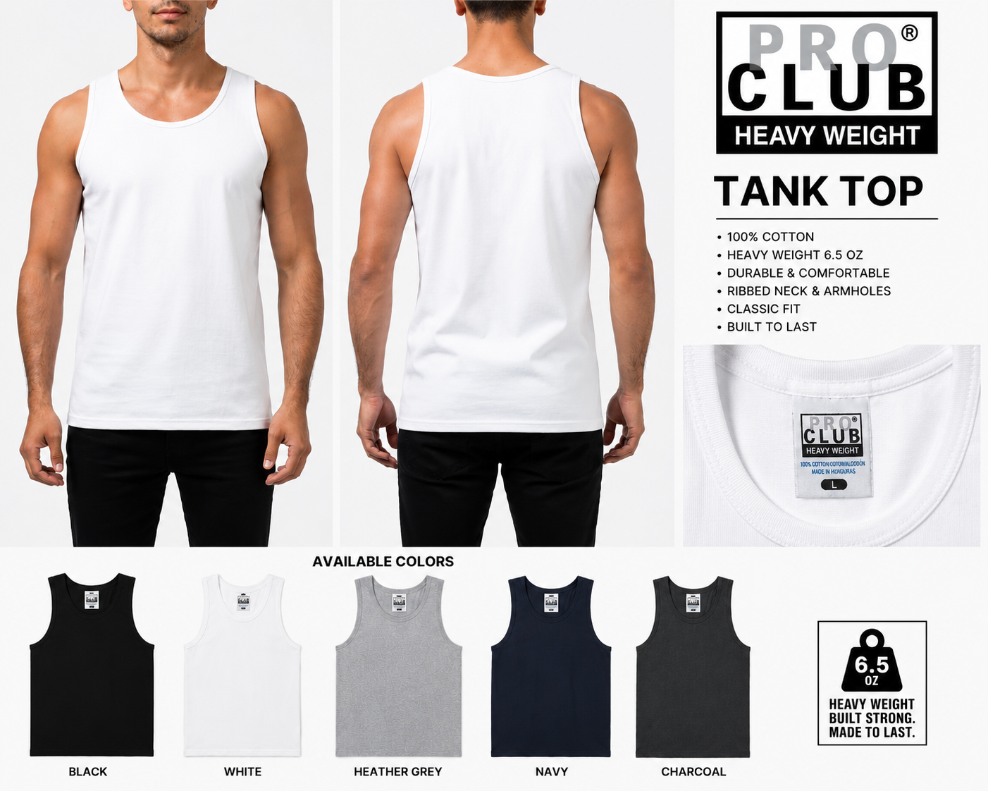 PRO CLUB Heavyweight Tank Top
SKU : 111