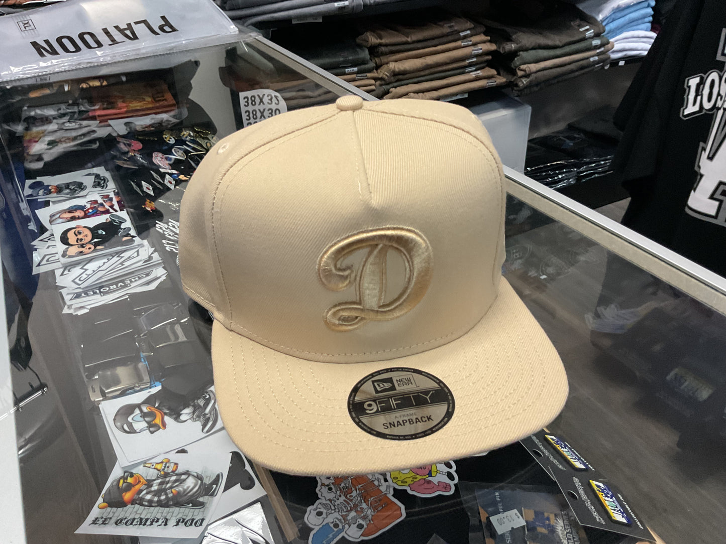 Los Angeles Dodgers “D” Snapback Cream color Hat