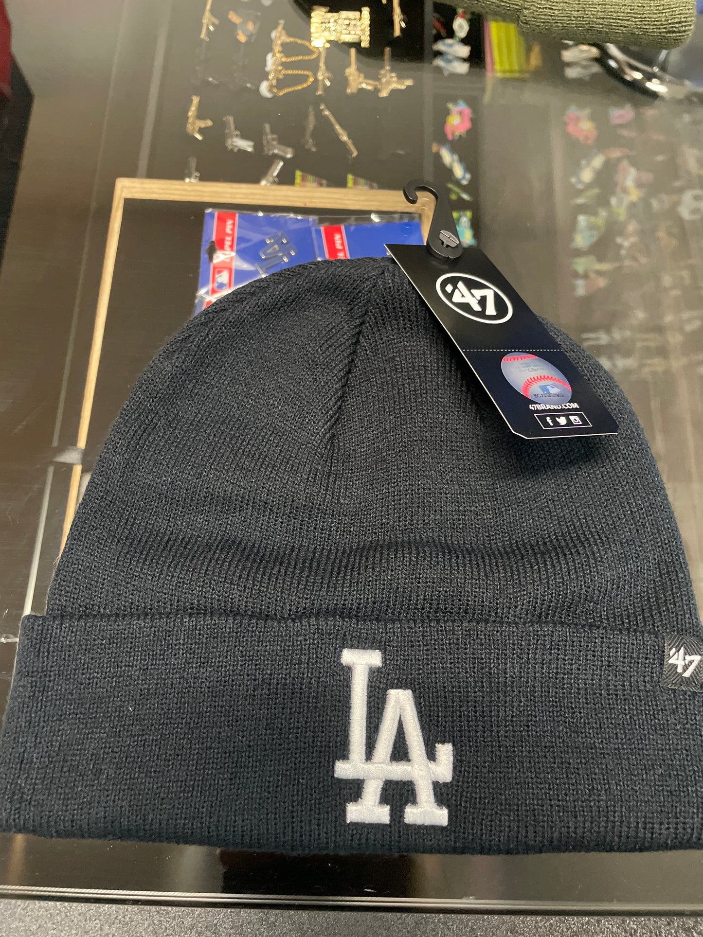 LA DODGERS Beanie Navy Blue