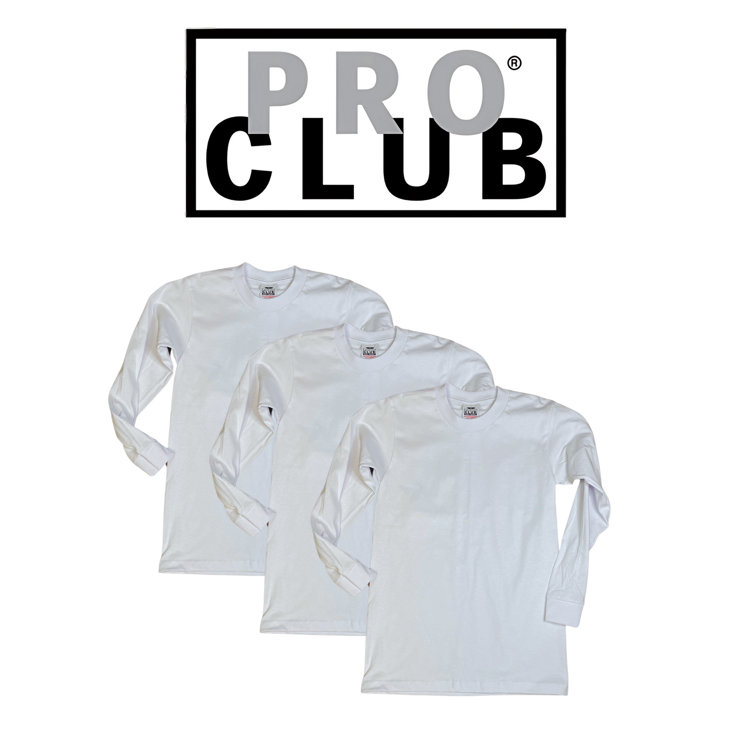 Pro Club 3 Pack Long Sleeve