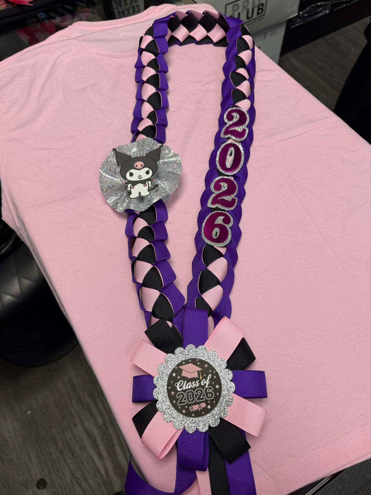 Graduation Lei Purple/Pink/Black 2026