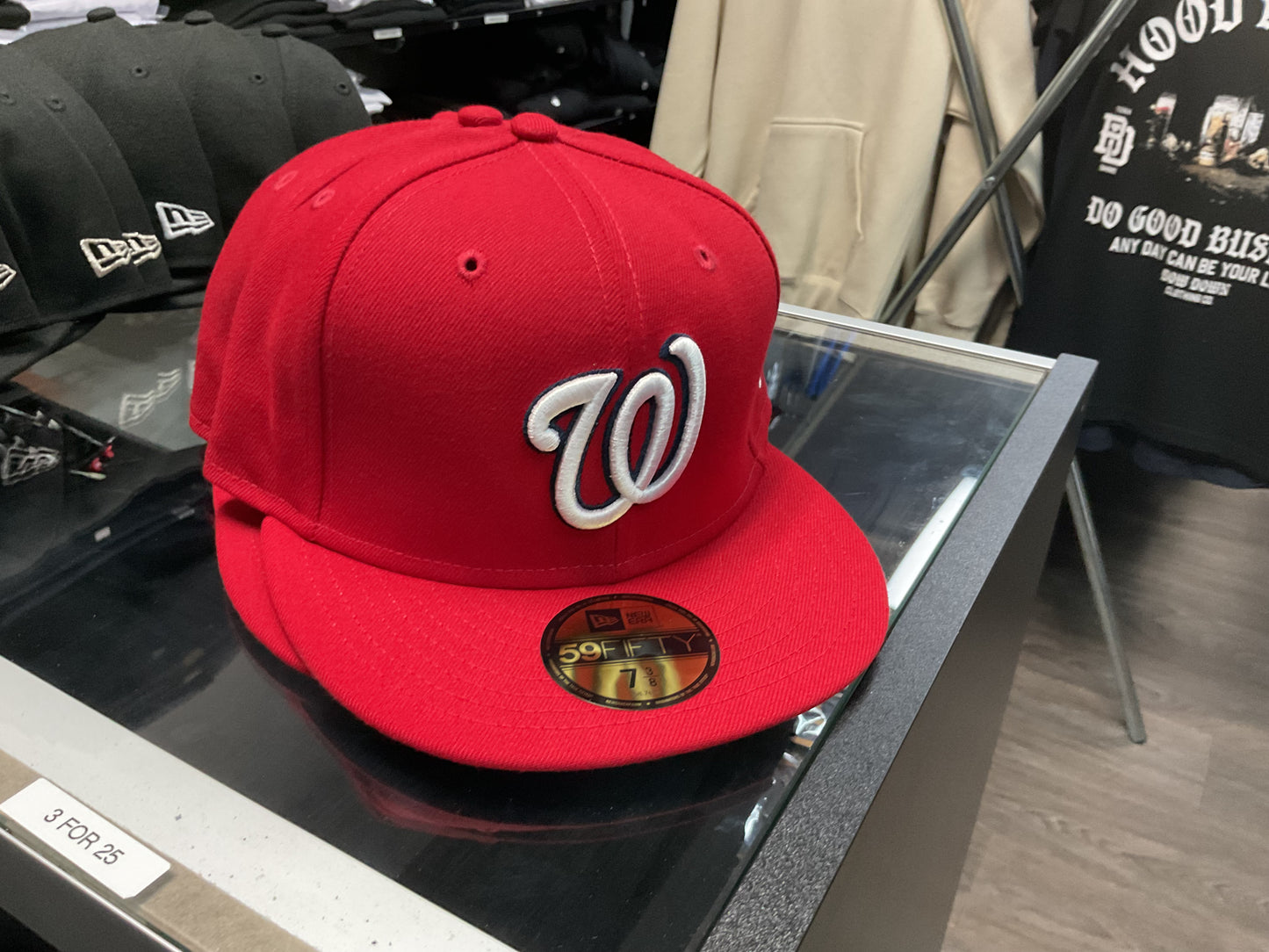 NEW ERA WASHINGTON NATIONALS RED & WHITE FITTED HAT