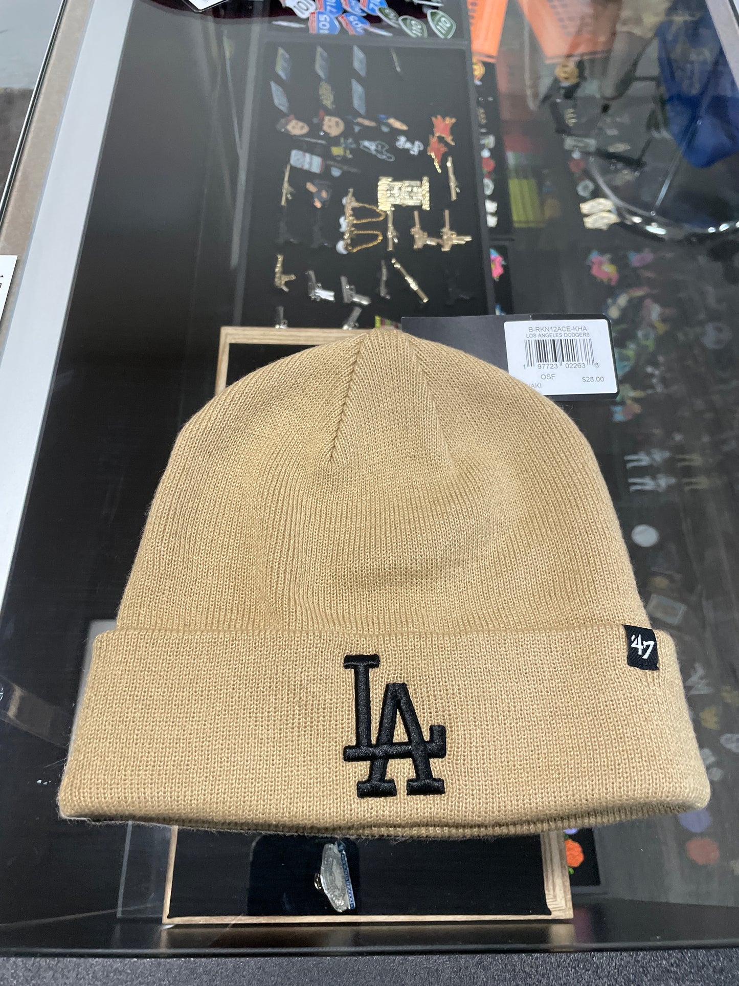 LA DODGERS Beanie 47 Brand Khaki