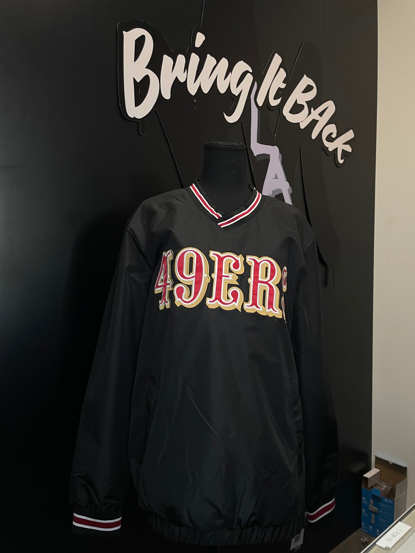 49ERS WINDBREAKER BLACK