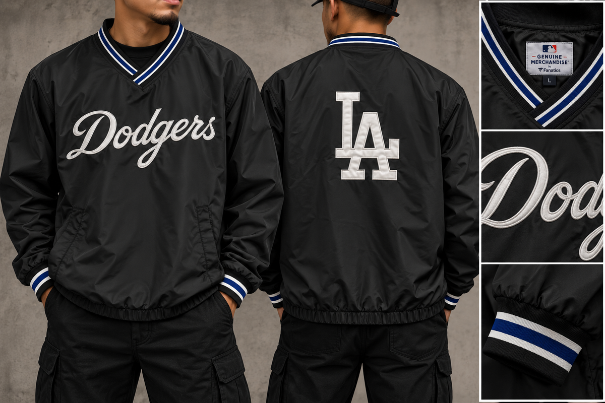 DODGERS BLACK WINDBREAKER