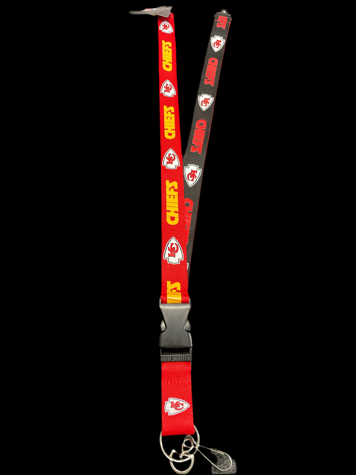 CHIEFS RED & BLACK LANYARD