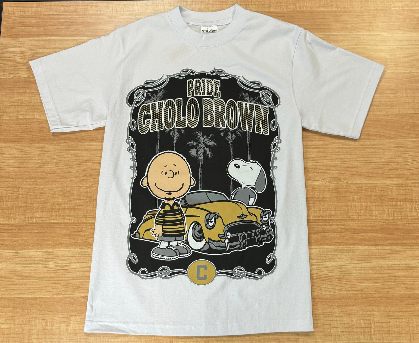 CHOLO BROWN GRAPHIC TEE White