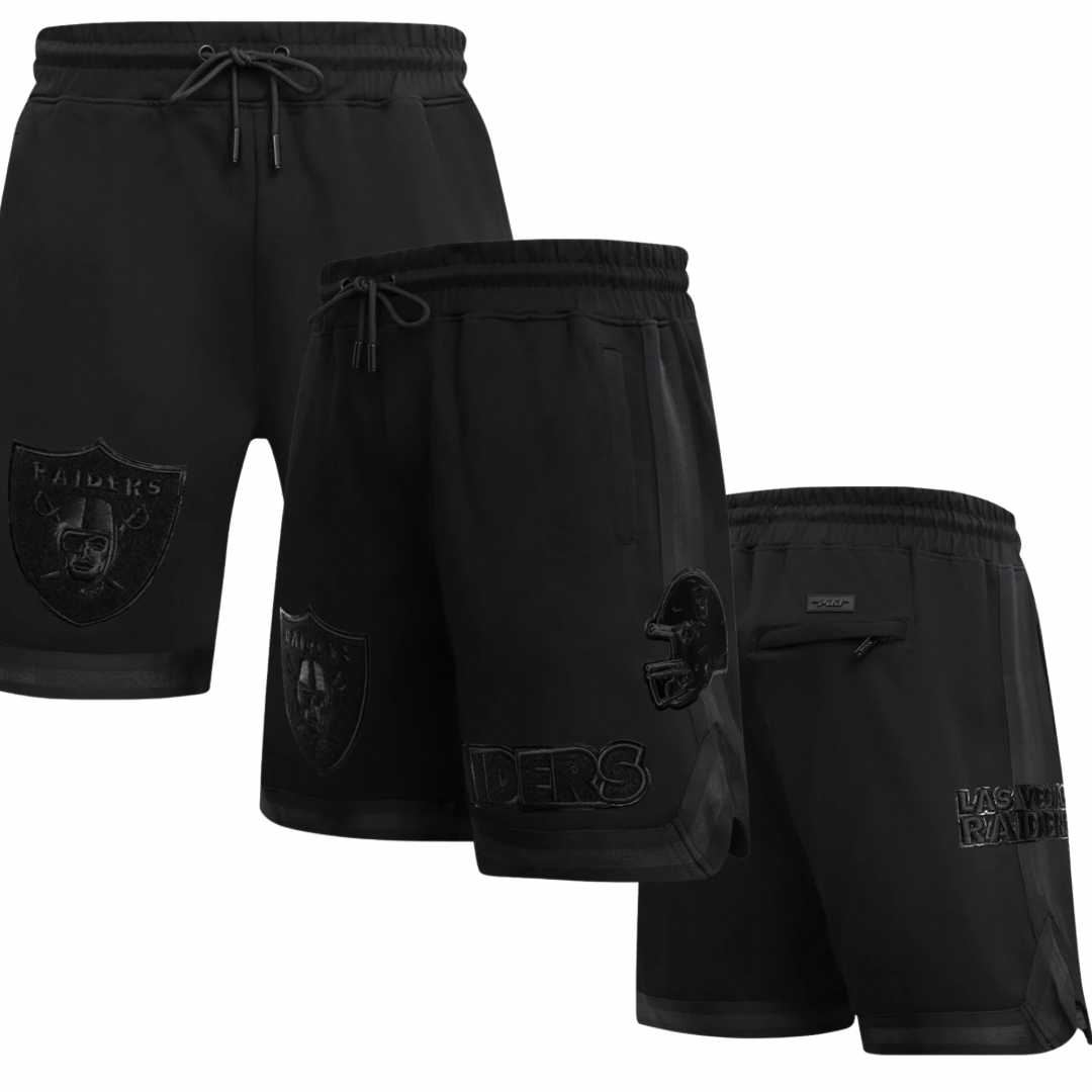 NFL LAS VEGAS RAIDERS TRIPLE BLACK MEN'S SHORT
