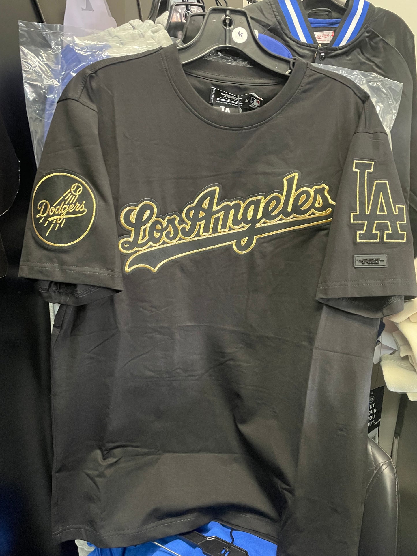 Los Angeles Dodgers Champions Gold and Black Luxury T-Shirts