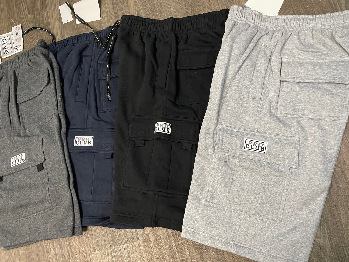 Pro Club Men's Fleece Cargo Shorts