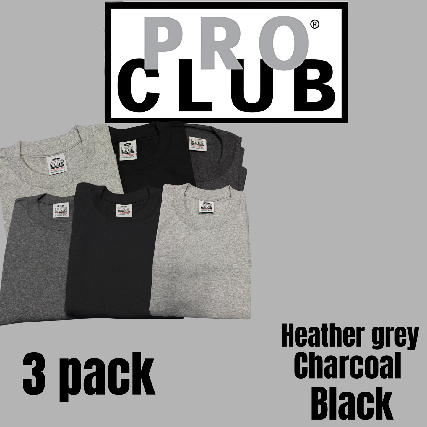 Pro club 3 pack Heavy weight T shirts