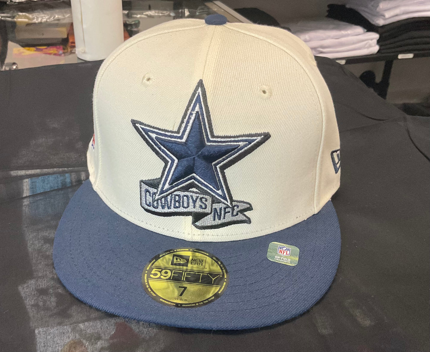 NEW ERA COWBOYS  BONE FITTED HAT