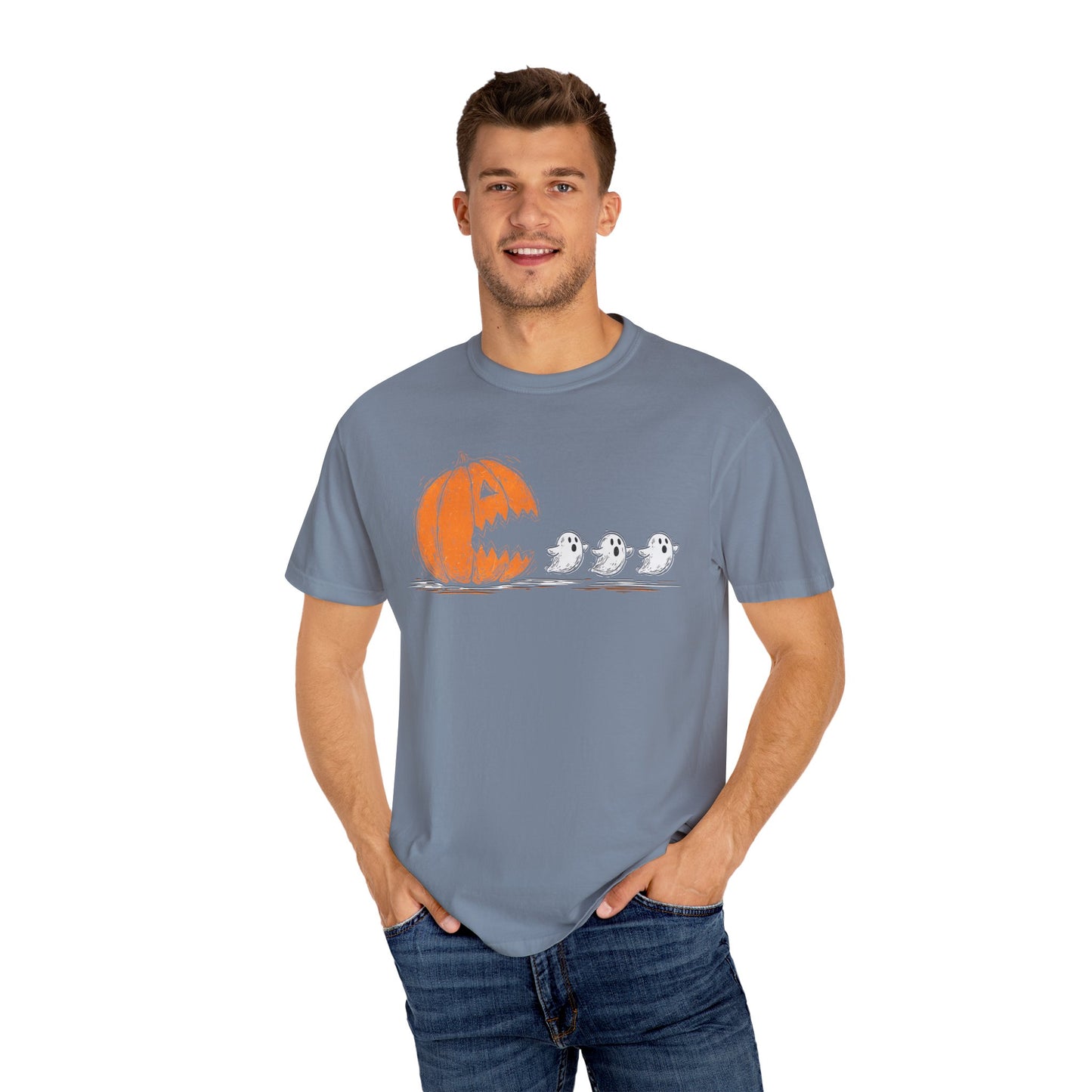 Halloween Ghosts T-Shirt, Spooky Shirt, Fall Apparel, Unisex Tee, Pumpkin Design, Comfortable Halloween Wear