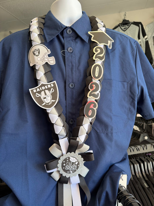 Graduation Lei Black/Grey/White 2026