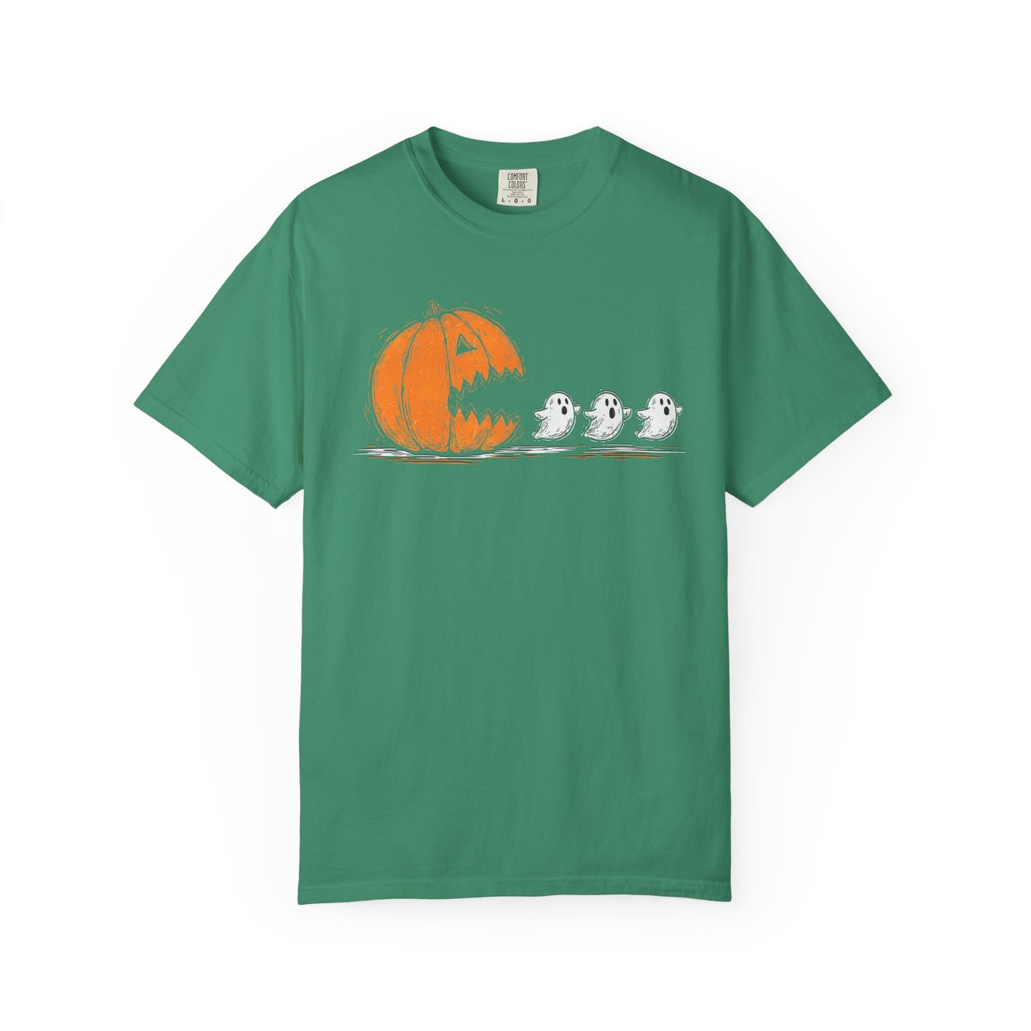 Halloween Ghosts T-Shirt, Spooky Shirt, Fall Apparel, Unisex Tee, Pumpkin Design, Comfortable Halloween Wear