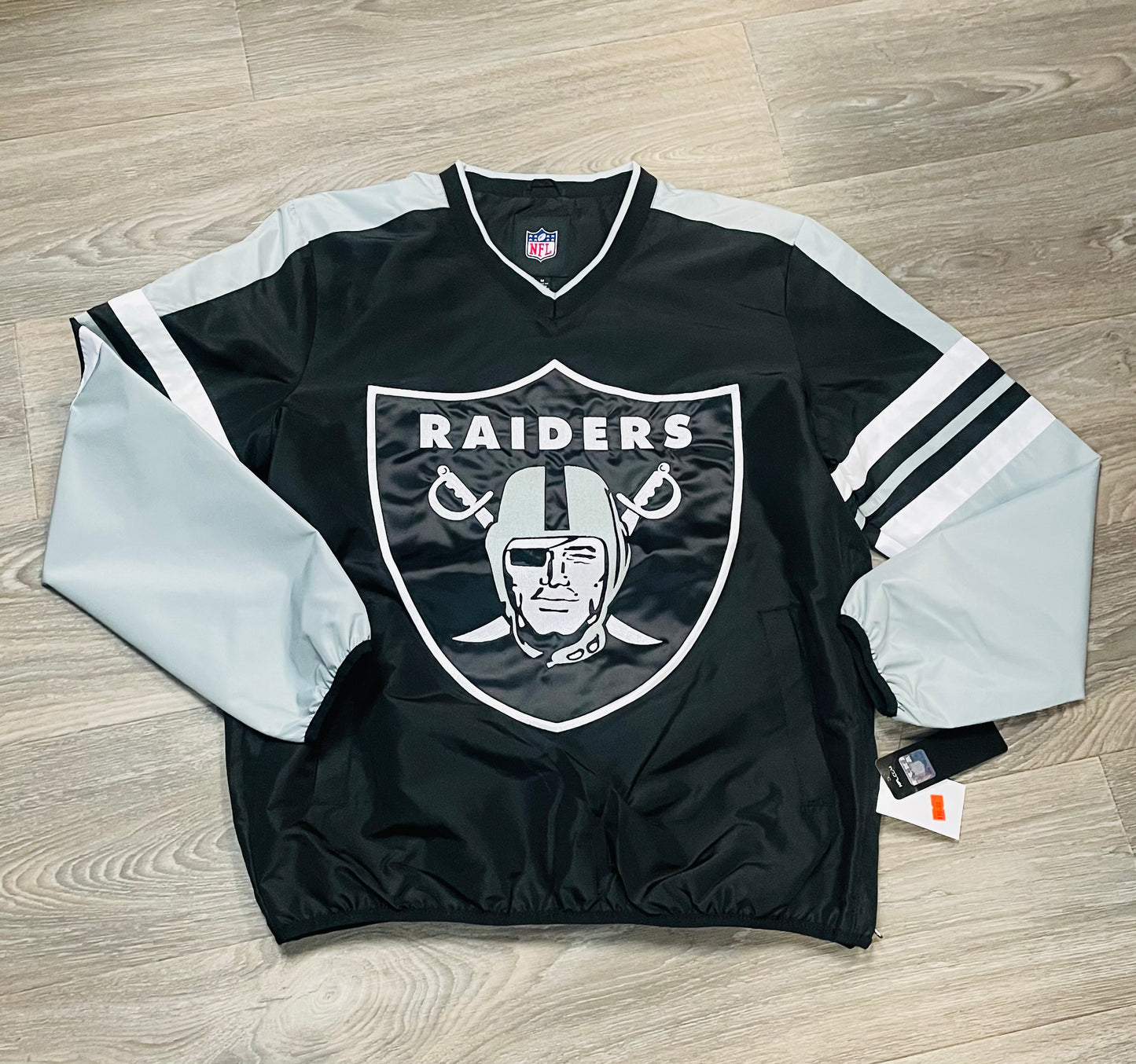 RAIDERS WINDBREAKER BLACK & GREY Large Shield