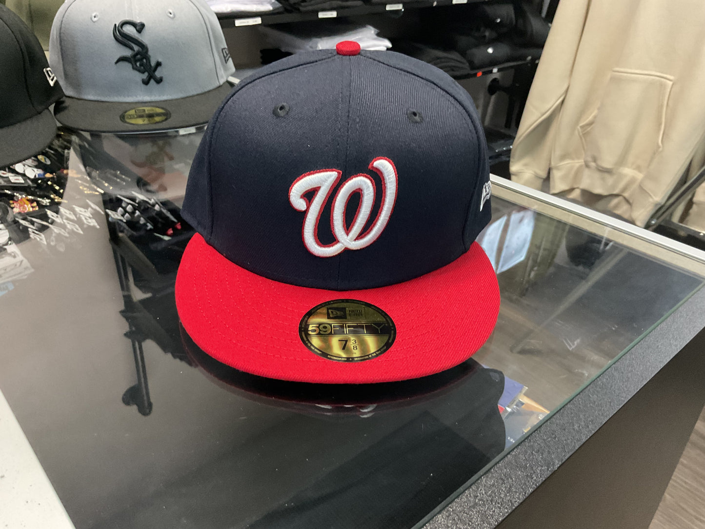 NEW ERA WASHINGTON NATIONALS NAVY BLUE & RED FITTED HAT