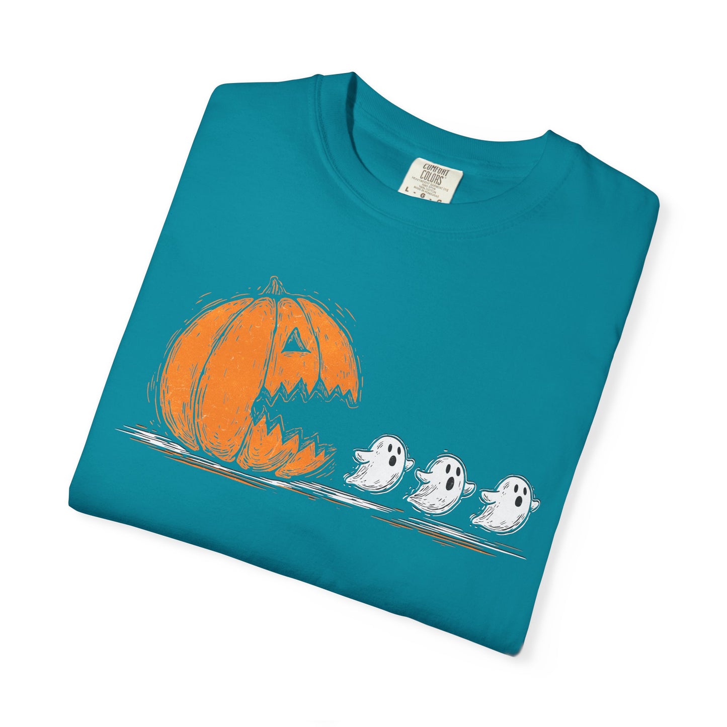 Halloween Ghosts T-Shirt, Spooky Shirt, Fall Apparel, Unisex Tee, Pumpkin Design, Comfortable Halloween Wear