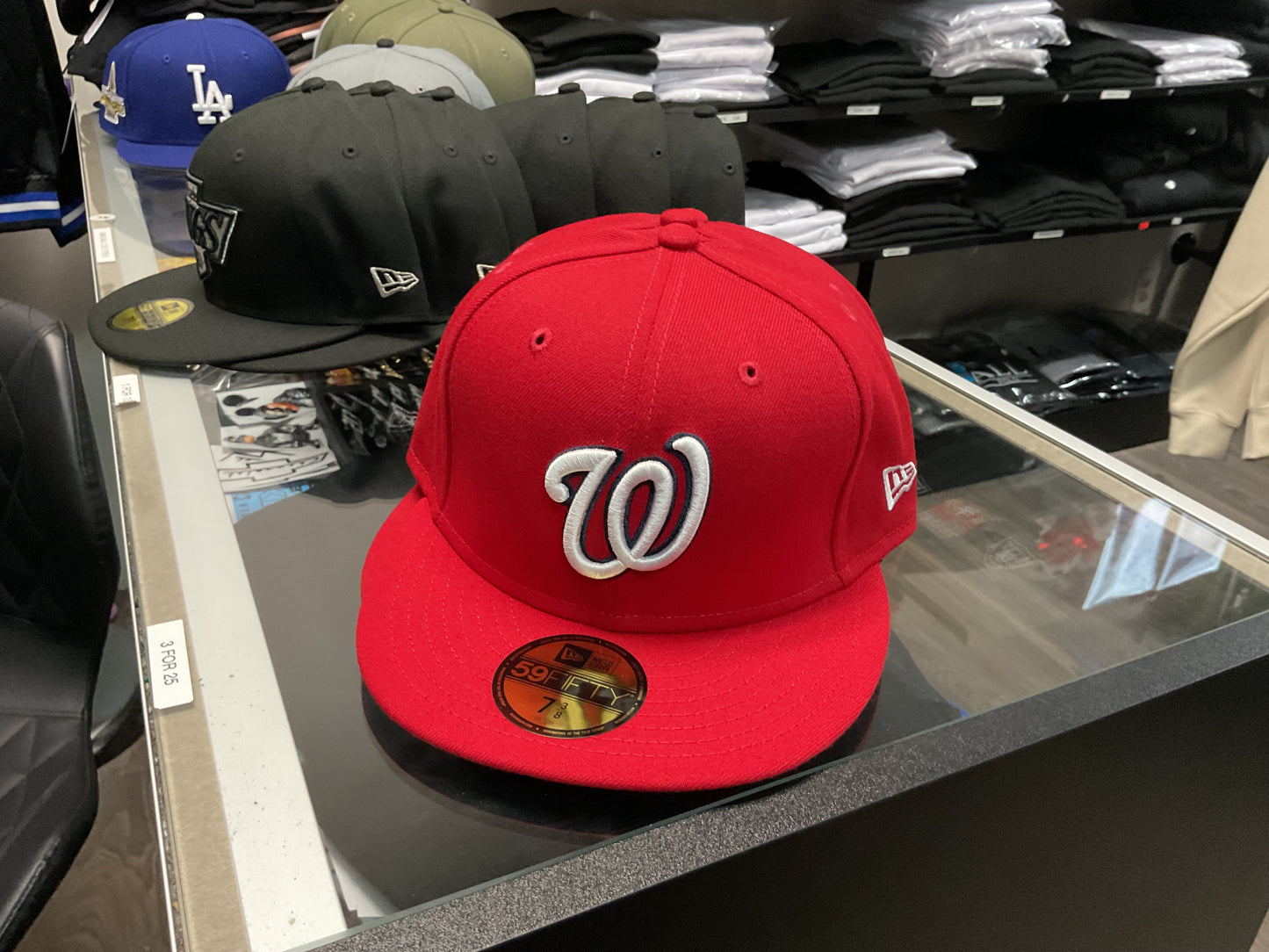 NEW ERA WASHINGTON NATIONALS RED & WHITE FITTED HAT