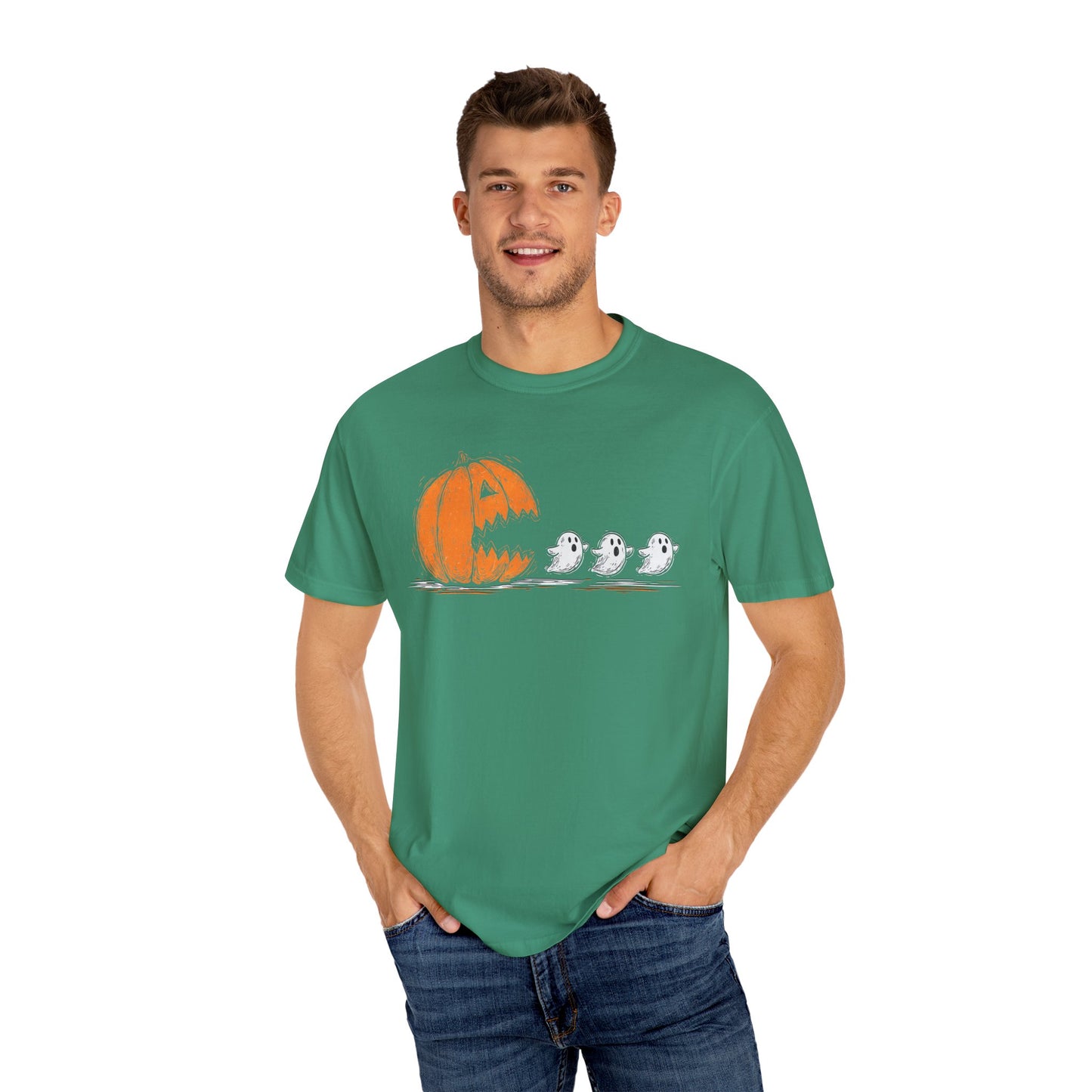 Halloween Ghosts T-Shirt, Spooky Shirt, Fall Apparel, Unisex Tee, Pumpkin Design, Comfortable Halloween Wear