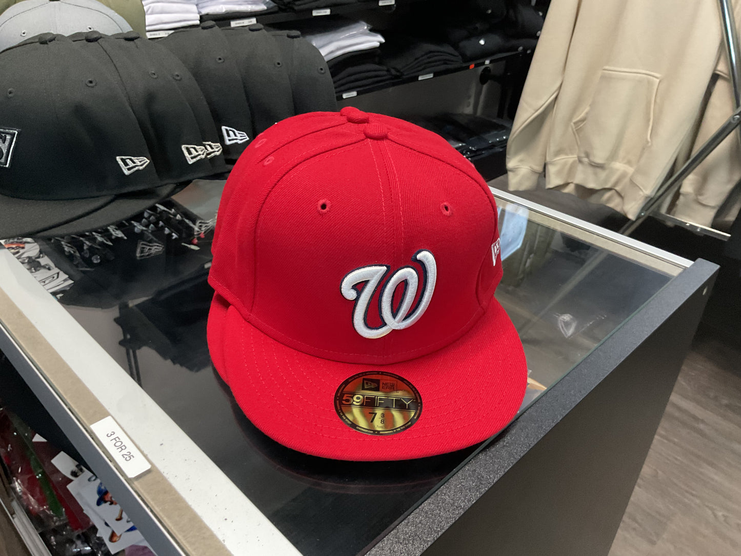 NEW ERA WASHINGTON NATIONALS RED & WHITE FITTED HAT