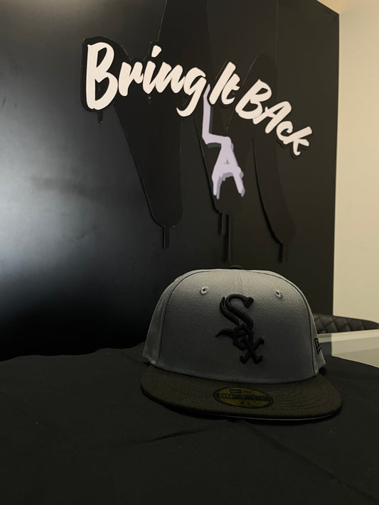 WHITE SOXS GRAY AND BLACK FITTED| NEW ERA