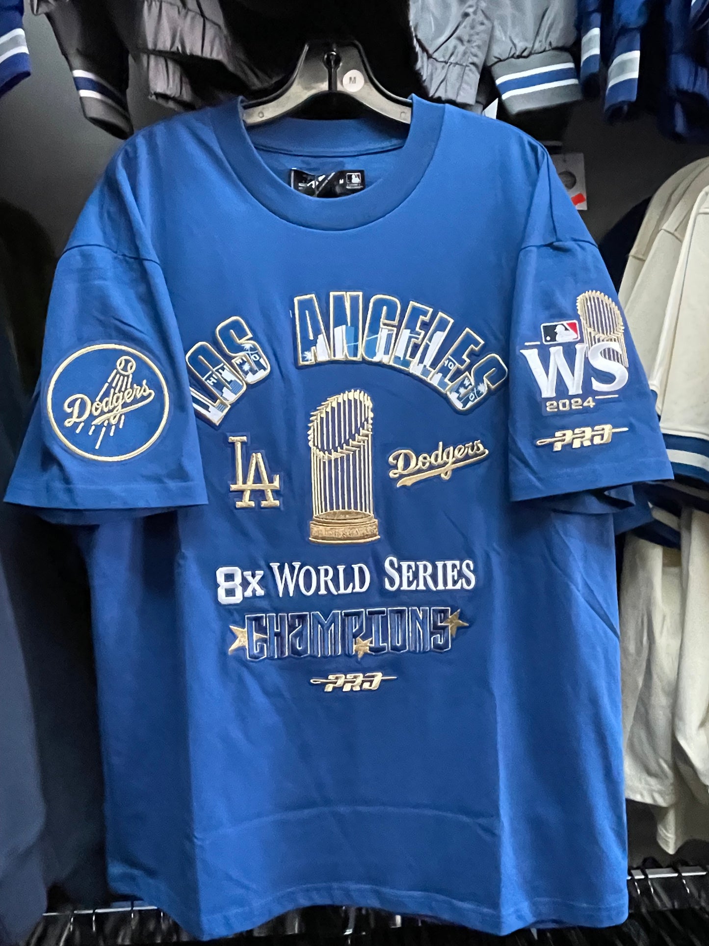MLB LOS ANGELES DODGERS WORLD SERIES 2024 MEN'S COTTON JERSEY DROP SHOULDER TOP