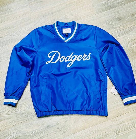 DODGER BLUE CURSIVE FRONT LA LOGO BACK WINDBREAKER