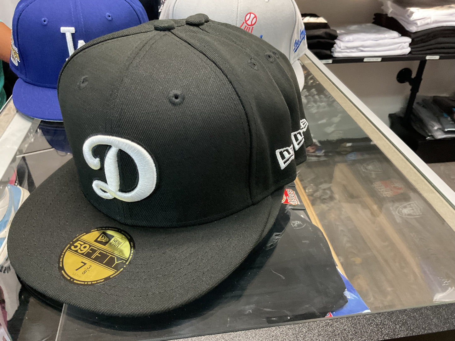 NEW ERA DODGER D BLACK|| FITTED HAT