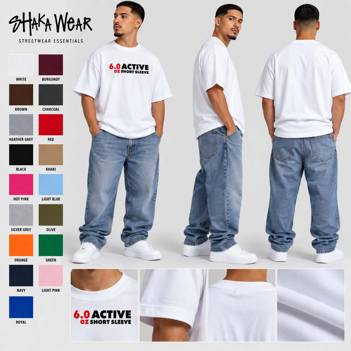 Shaka Wear Active Short Sleeve 6oz Tee
