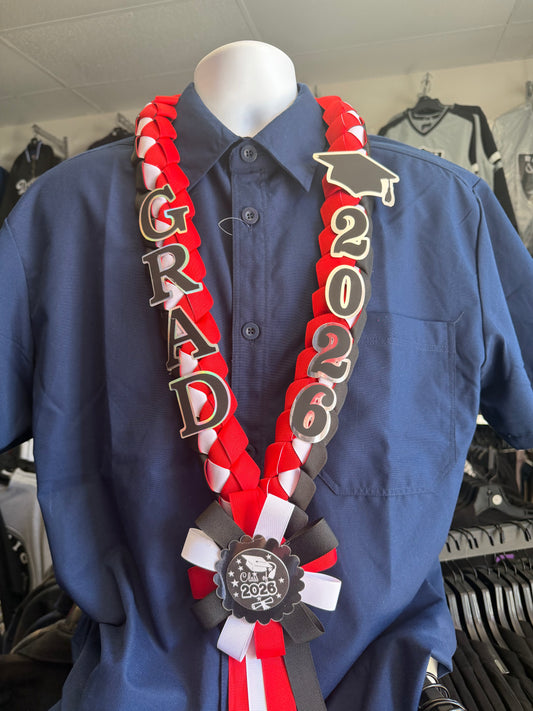 Graduation Lei Red/Black/White 2026