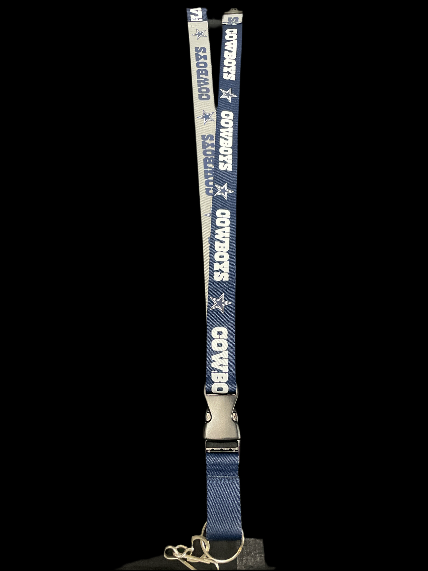 DALLAS COWBOYS NAVY BLUE & GREY LANYARD