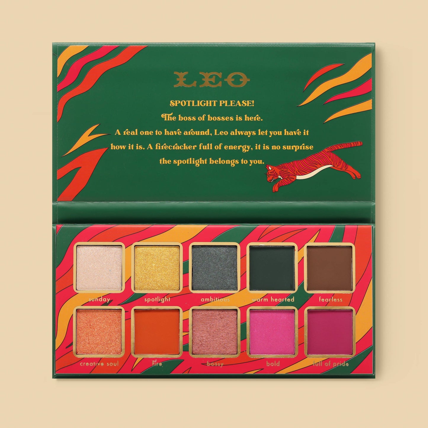 Zodiac LEO 10-Shade Creative Beauty Palette - VEGAN-NEW
