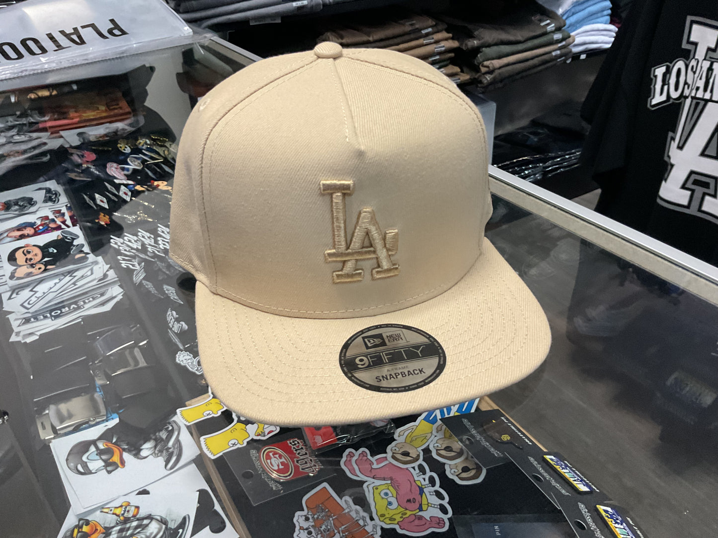 Los Angeles Dodgers  Snapback Cream color Hat