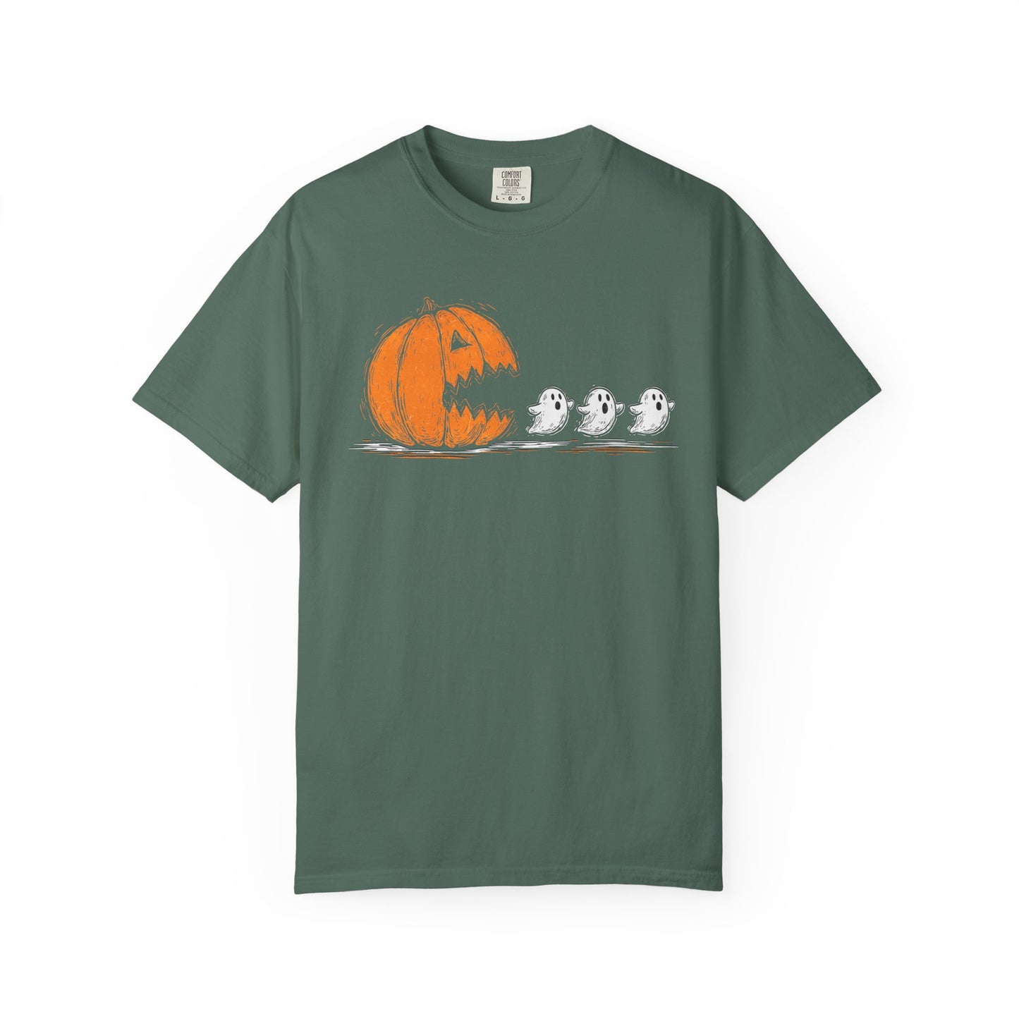 Halloween Ghosts T-Shirt, Spooky Shirt, Fall Apparel, Unisex Tee, Pumpkin Design, Comfortable Halloween Wear