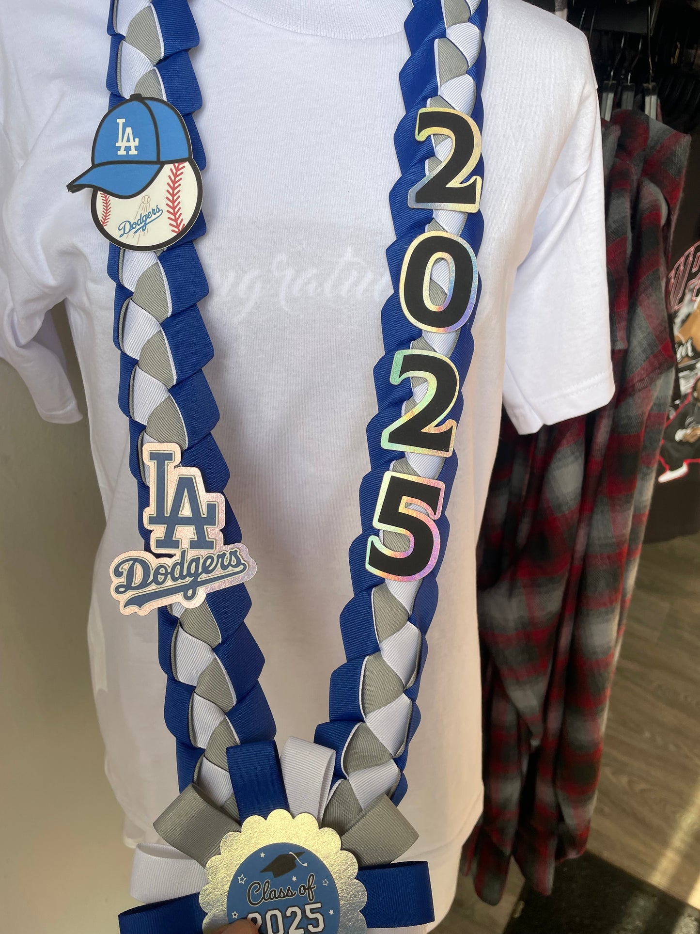 Graduation Lei Blue/Grey/White 2026