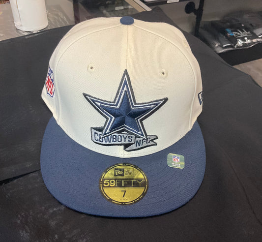 NEW ERA COWBOYS  BONE FITTED HAT