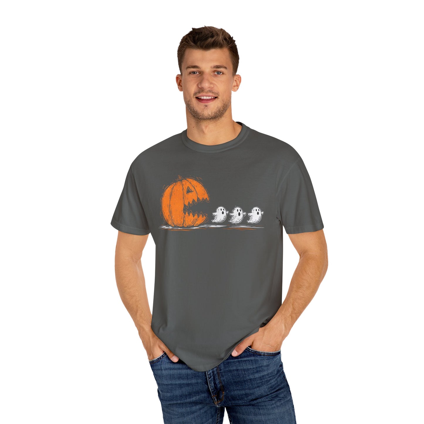 Halloween Ghosts T-Shirt, Spooky Shirt, Fall Apparel, Unisex Tee, Pumpkin Design, Comfortable Halloween Wear