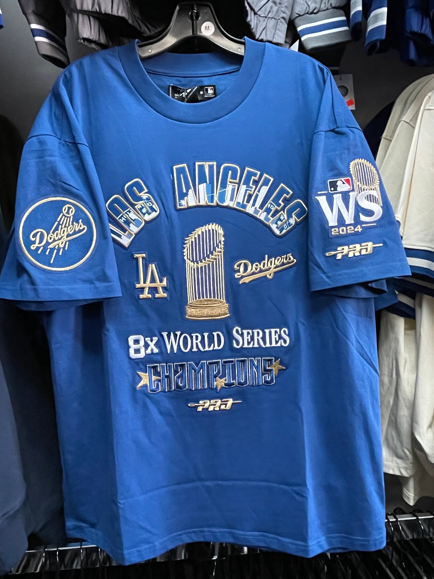 MLB LOS ANGELES DODGERS WORLD SERIES 2024 MEN'S COTTON JERSEY DROP SHOULDER TOP