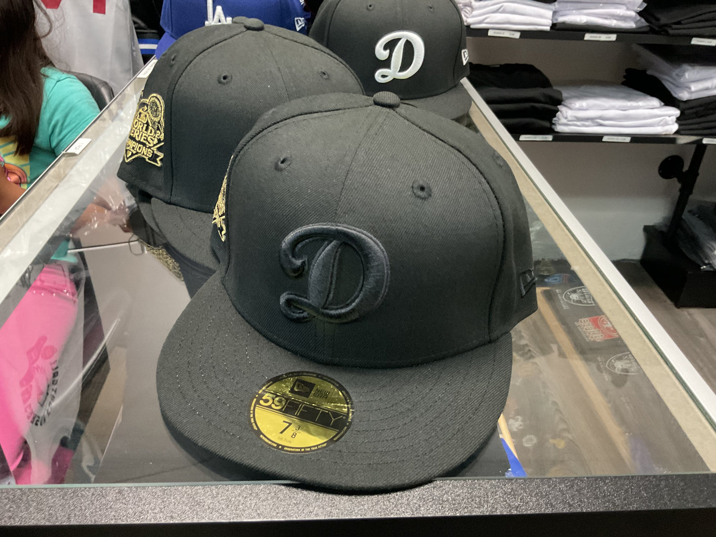 NEW ERA DODGER D BLACK HAT