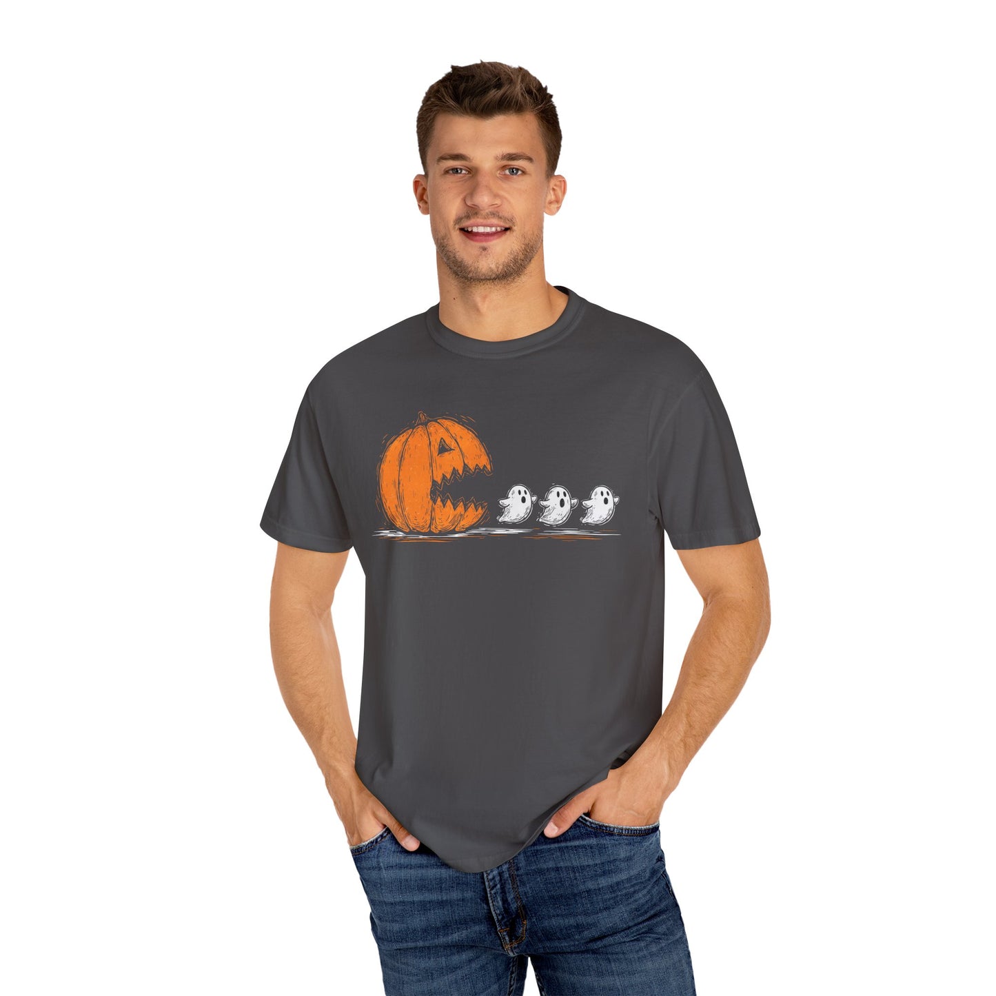Halloween Ghosts T-Shirt, Spooky Shirt, Fall Apparel, Unisex Tee, Pumpkin Design, Comfortable Halloween Wear