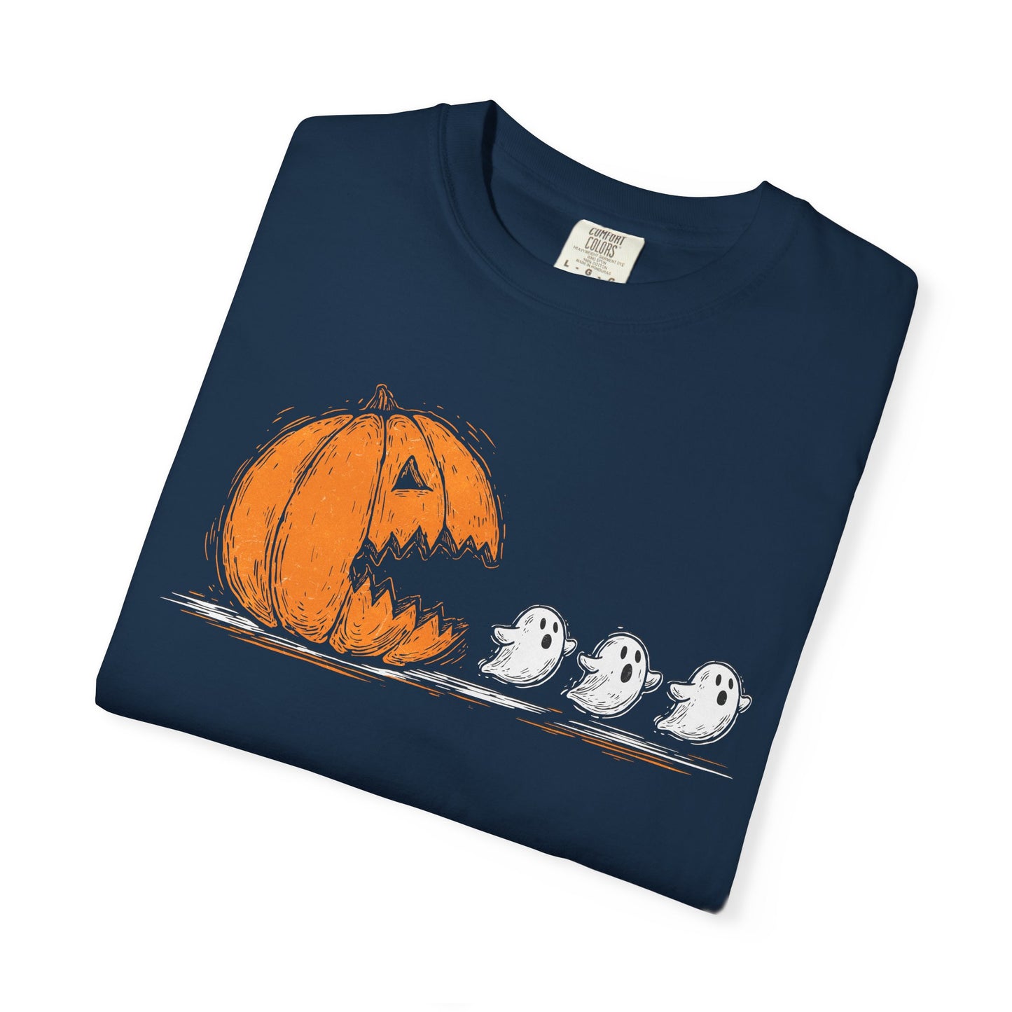 Halloween Ghosts T-Shirt, Spooky Shirt, Fall Apparel, Unisex Tee, Pumpkin Design, Comfortable Halloween Wear