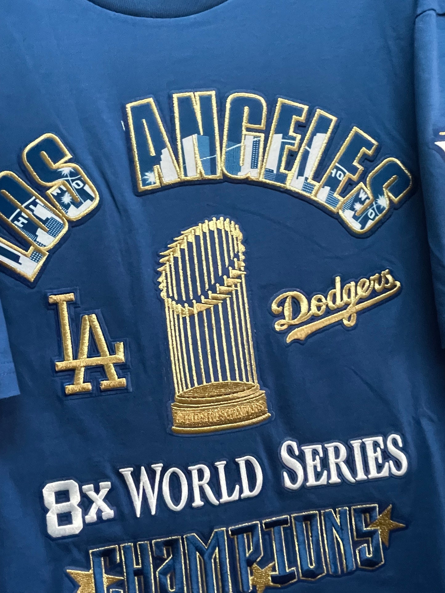 MLB LOS ANGELES DODGERS WORLD SERIES 2024 MEN'S COTTON JERSEY DROP SHOULDER TOP