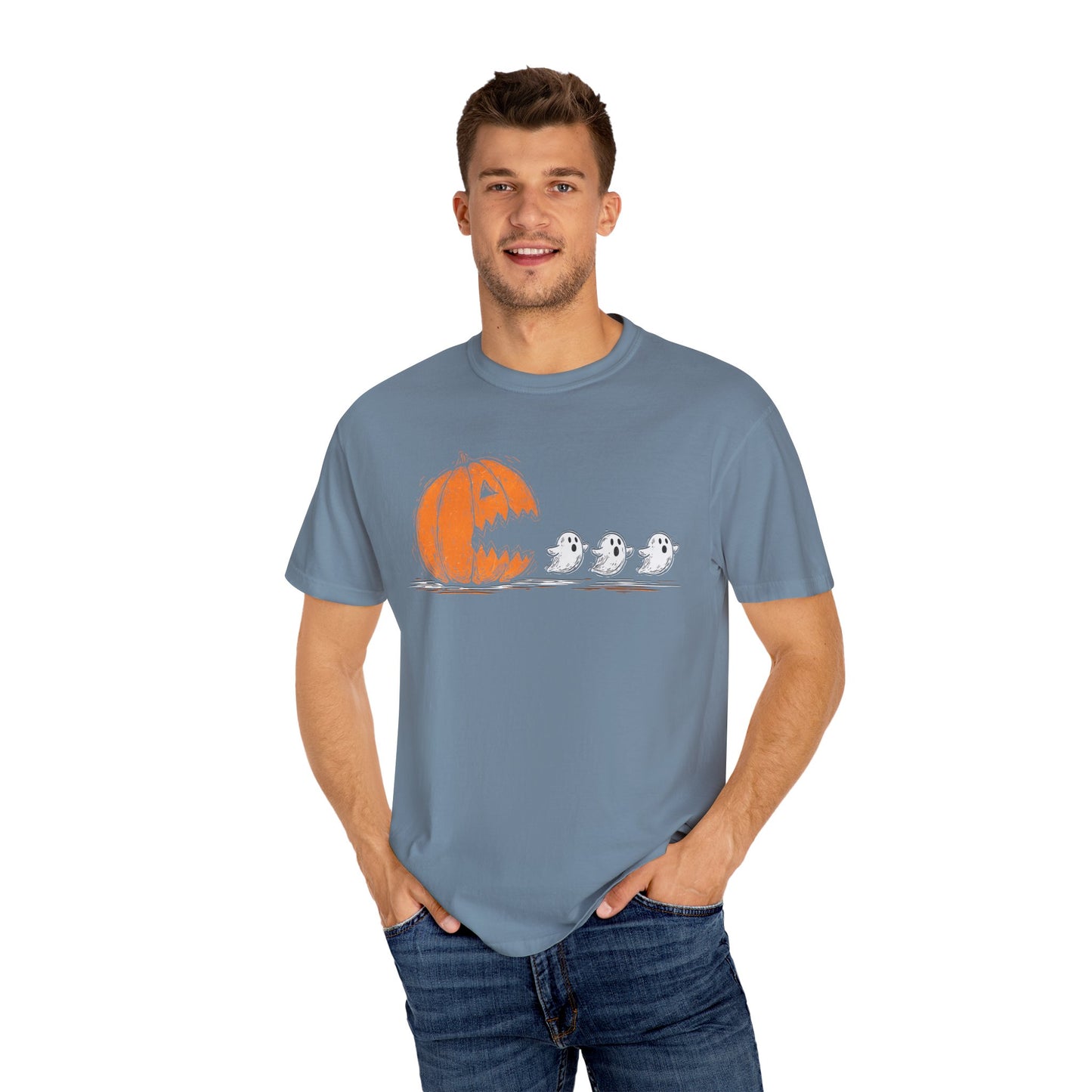 Halloween Ghosts T-Shirt, Spooky Shirt, Fall Apparel, Unisex Tee, Pumpkin Design, Comfortable Halloween Wear