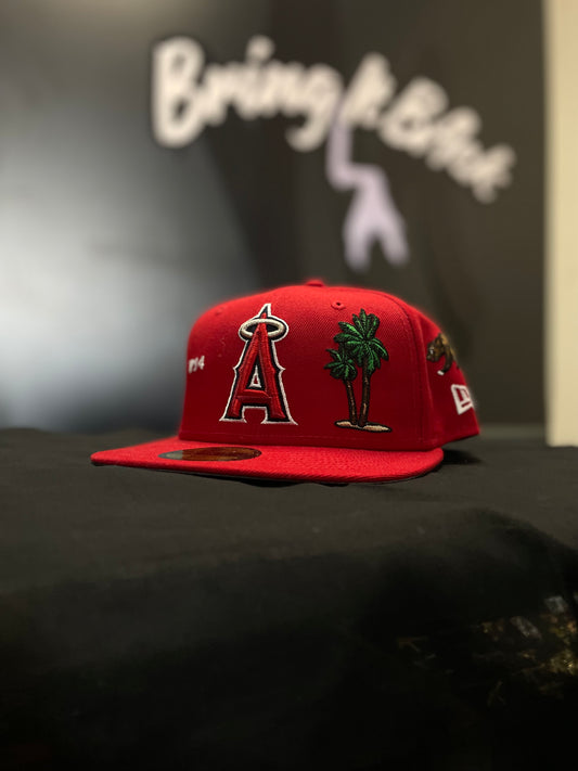 MLB RED ANGELS HAT WITH PATCHES| FITTED