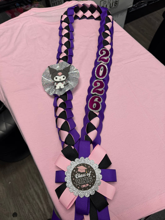 Graduation Lei Purple/Pink/Black 2026