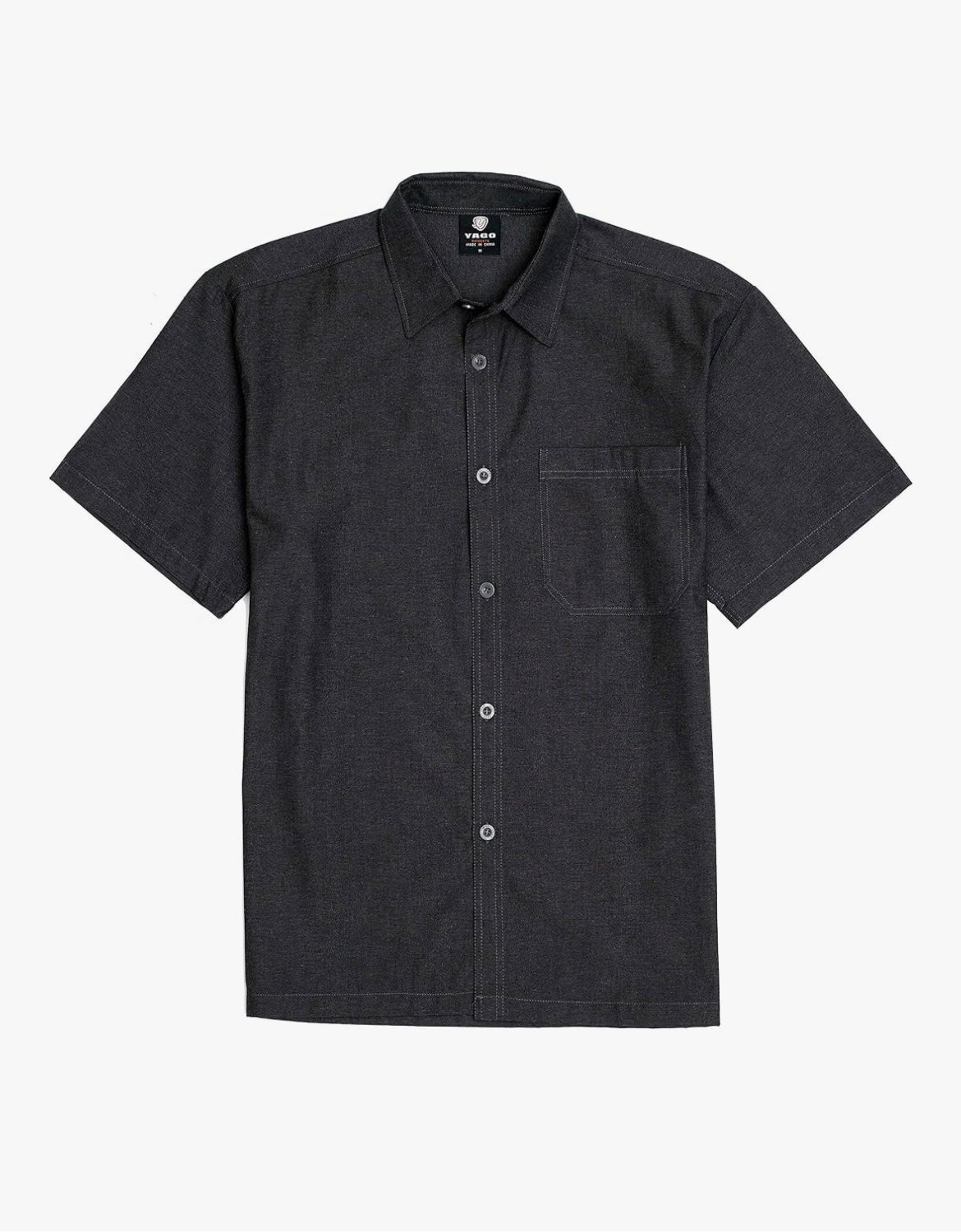 YAGO  Relaxed Fit Work Shirt Charcoal