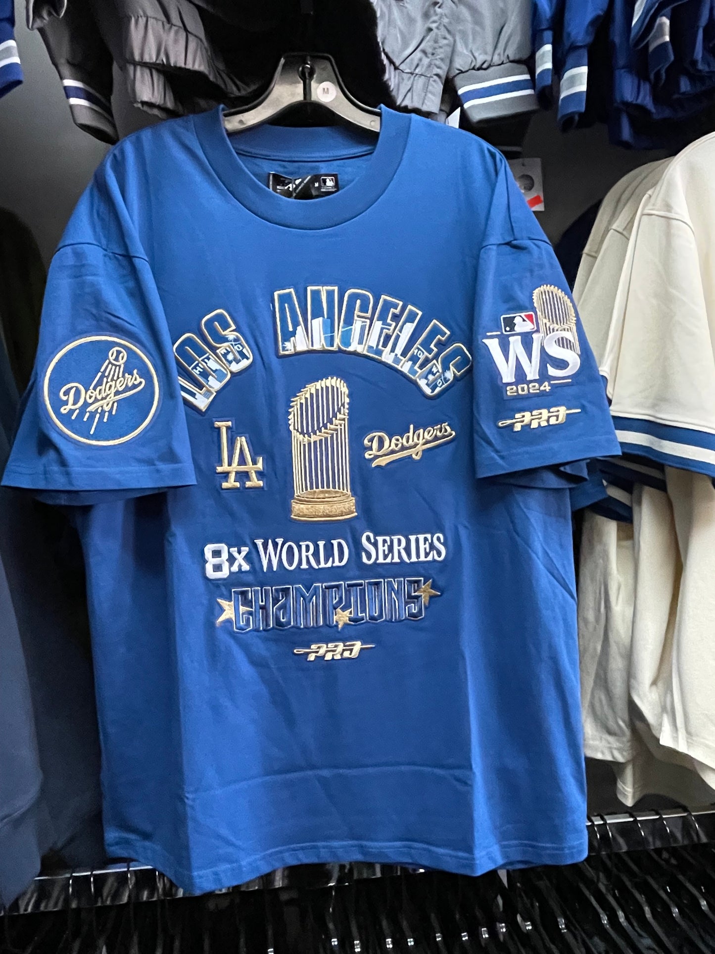MLB LOS ANGELES DODGERS WORLD SERIES 2024 MEN'S COTTON JERSEY DROP SHOULDER TOP